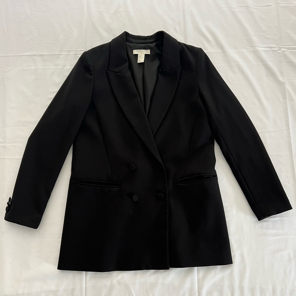 H&M Black Double breasted jacket